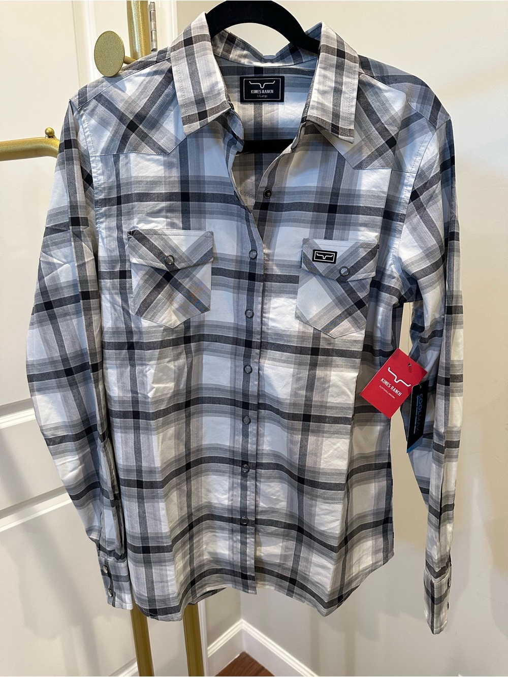 Black & White Plaid Western Shirt